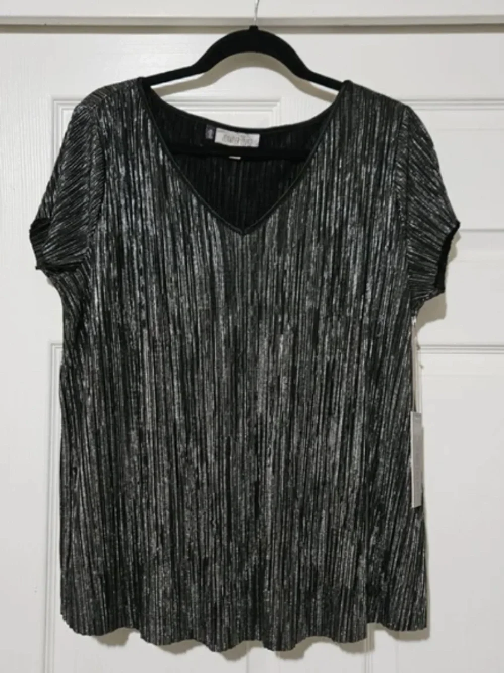 Jennifer Lopez Silver Slinky Fun Party Top Medium
